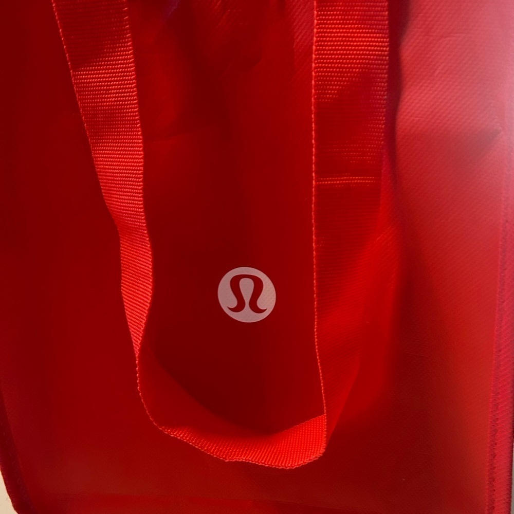 Lululemon empty shopping bag or tote new red and white stripes - Picture 3 of 11